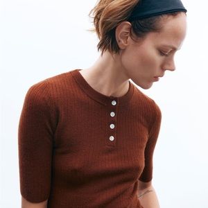 Zara 100% Wool Henley